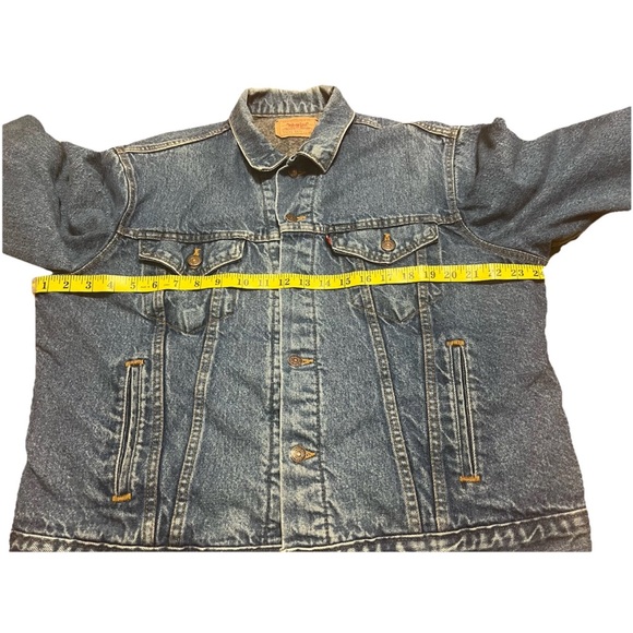 Vintage Levi’s 71506‑0316 Blanket Lined Denim Trucker Jacket Men’s 48L (Fits XXL - Picture 5 of 15